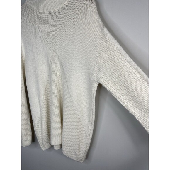 Talbots Womens Cream Cotton Wool Blend Turtleneck Oversized Sweater Sz:XL - Picture 3 of 7